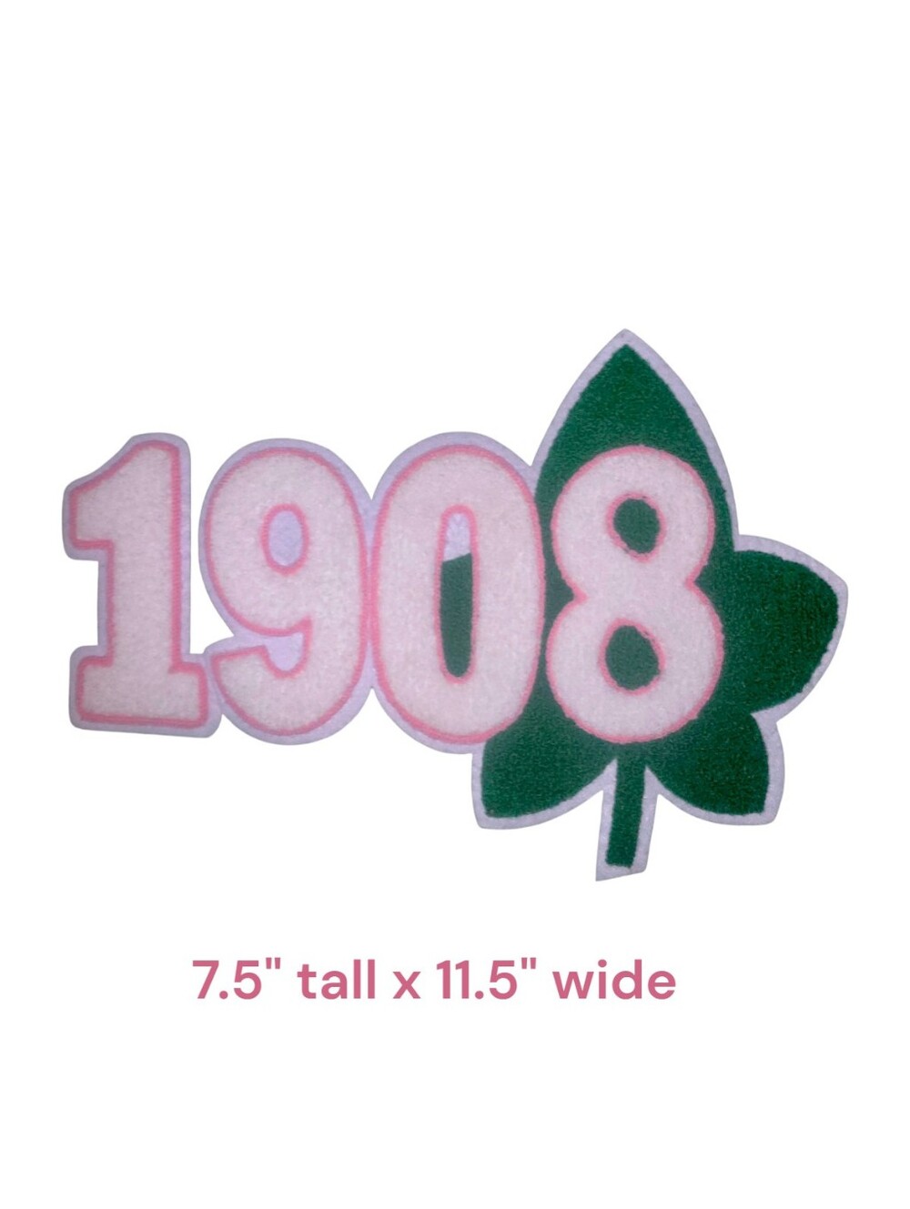 Large AKA Sorority  3D Iron on patch  Alpha Kappa Alpha 11"